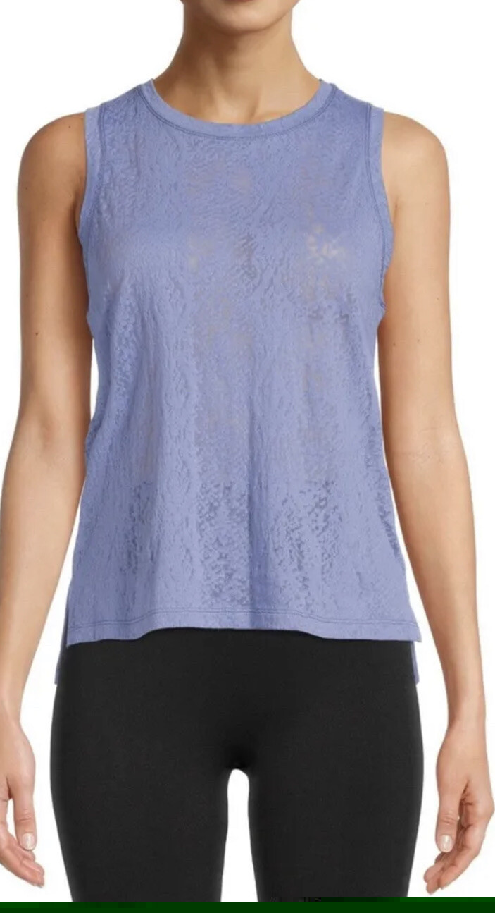 Avia Women’s Blue Peri Burn out Tank Top Size Small