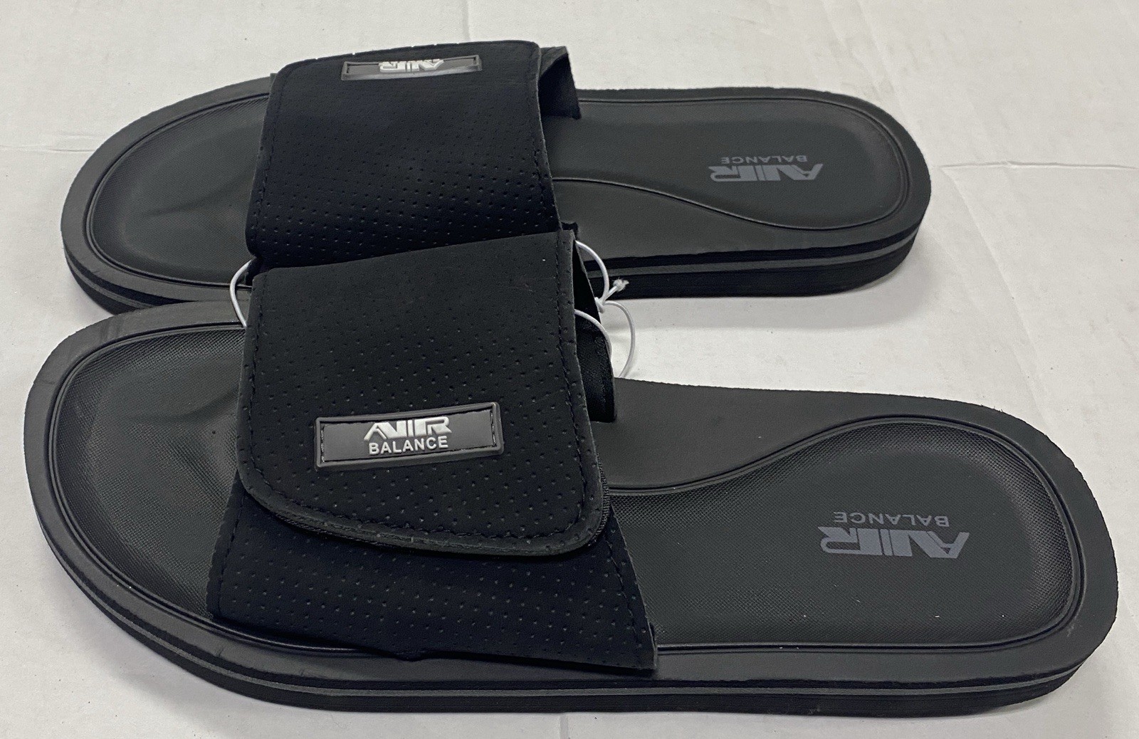 Air Balance Flip Flops Adjustable Black Slide Sandals Men’s Size 8 9 10 11 12 13