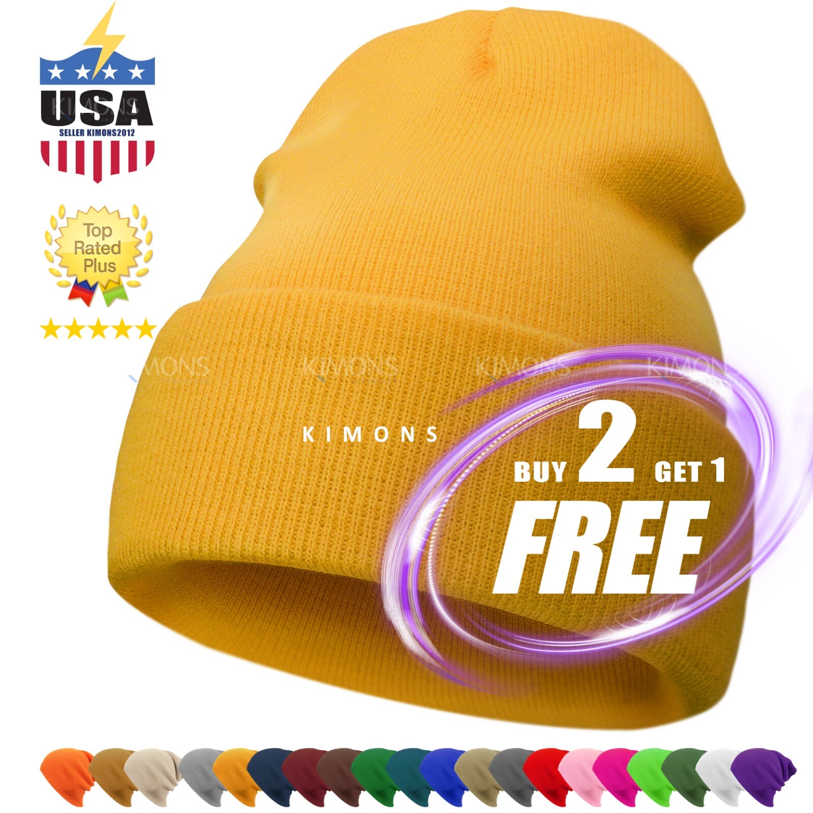 Beanie Hat Cap Solid Plain Knit Ski Skully Cuff Winter Warm Slouchy Men Women CF