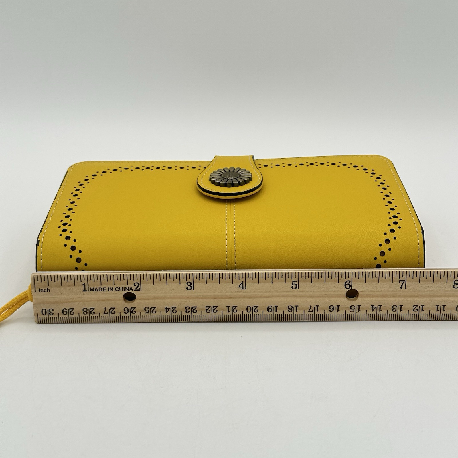 Yellow Sendefn Wallet Holds 26 Cards With Strap Zipper Pouch Cash Slots