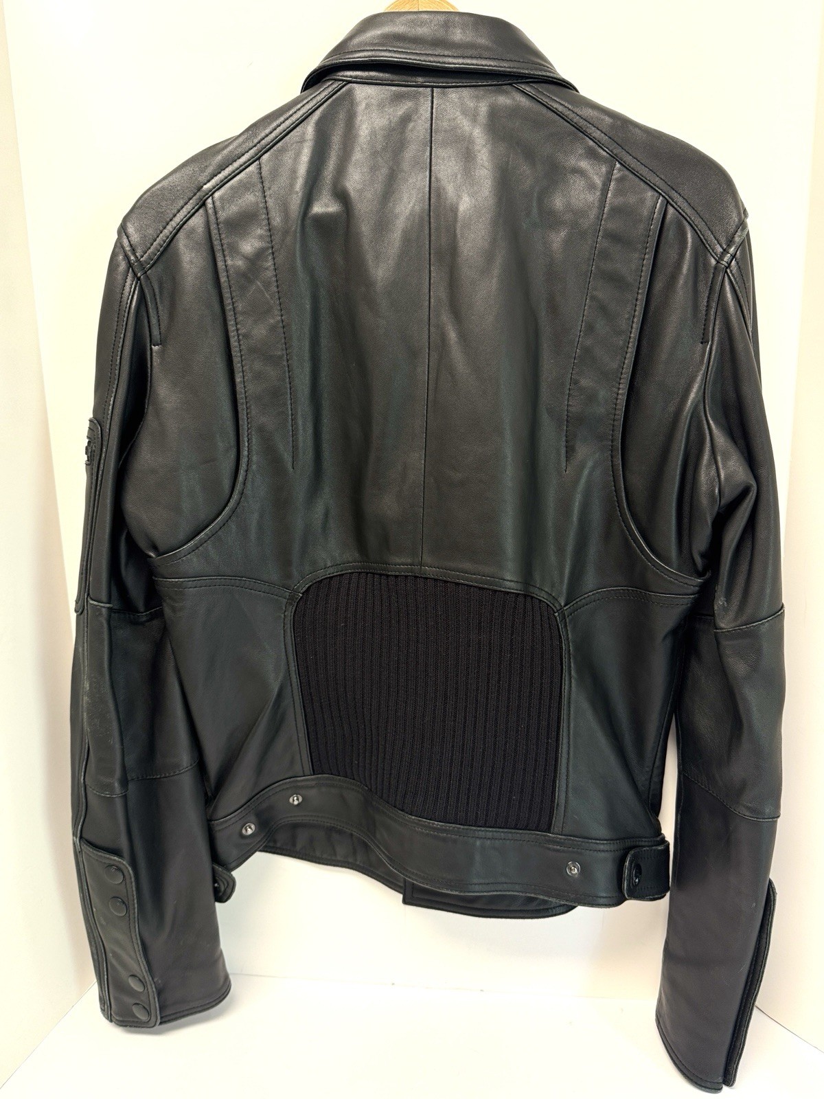 Rock & Republic Motorcycle Jacket Black Leather MN MED Moto Biker Authentic EUC
