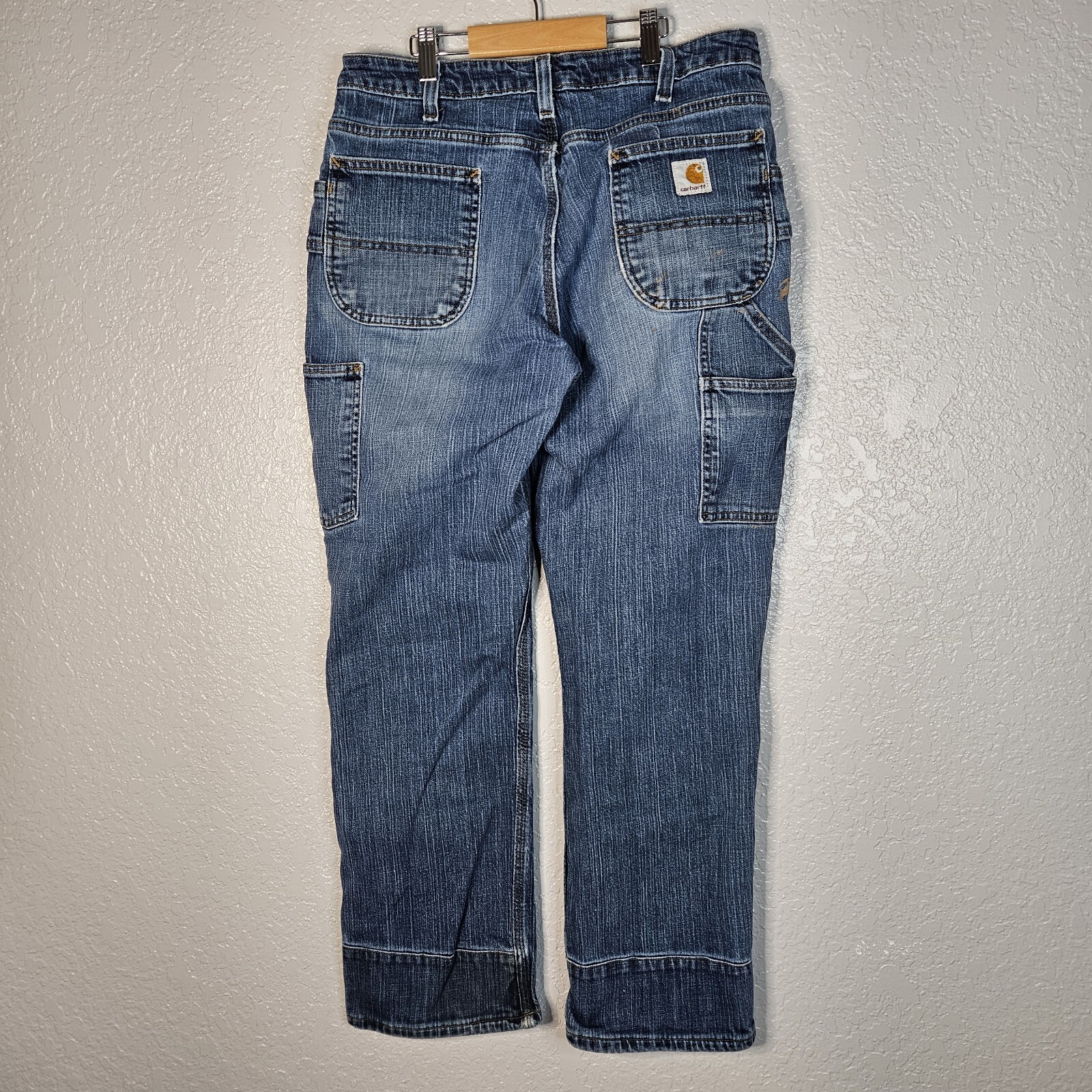 Carhartt Jeans Sz. 10 Double Knee Utility 99% Cotton 1% Spandex Paint Stains