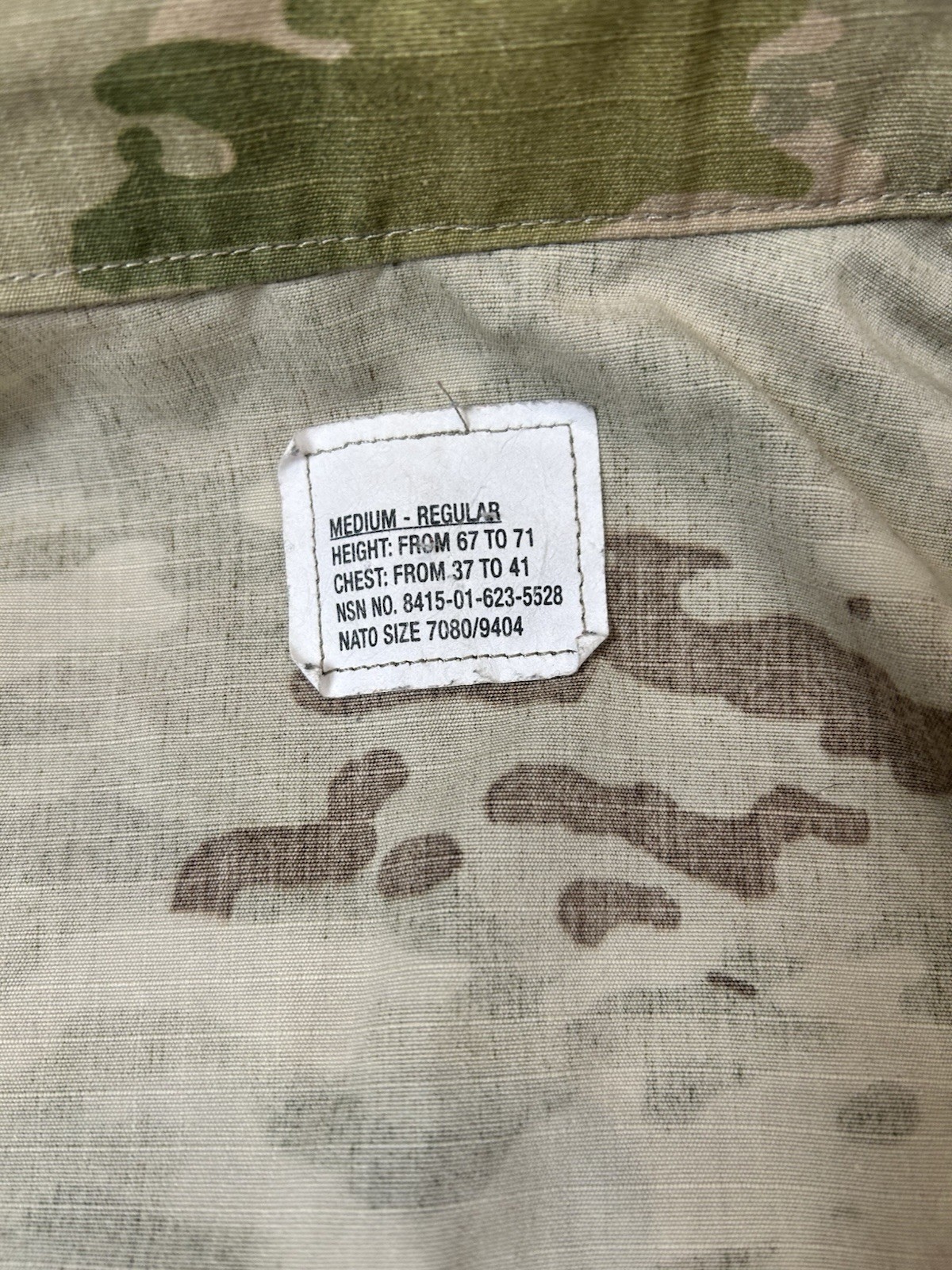 US Army Coat Men’s Medium OCP Camo IHWCU ACU Combat Uniform Insect Shield