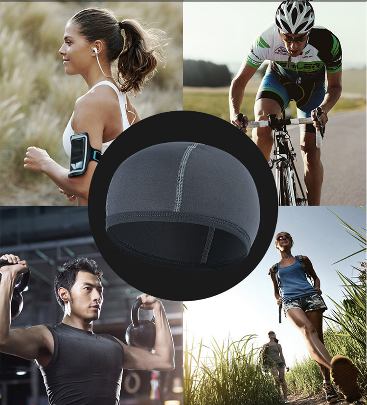 Cycling Skull Cap Breathable Sweat Absorption Beanie Cooling Under Helmet Hat
