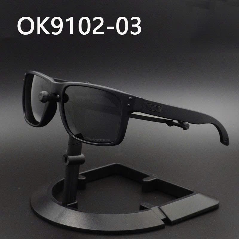 Oakley Holbrook Polarized Sunglasses All Matte Black / Sliver Logo