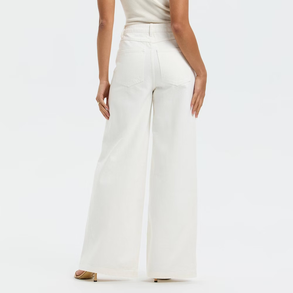 Women Wide Leg Denim Pants – A New Day Cream 4