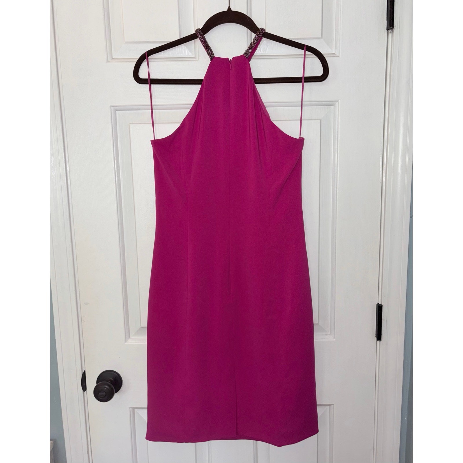 Carmen Marc Valvo Infusion Womens Size S/M Fuchsia Knee Length Formal Dress