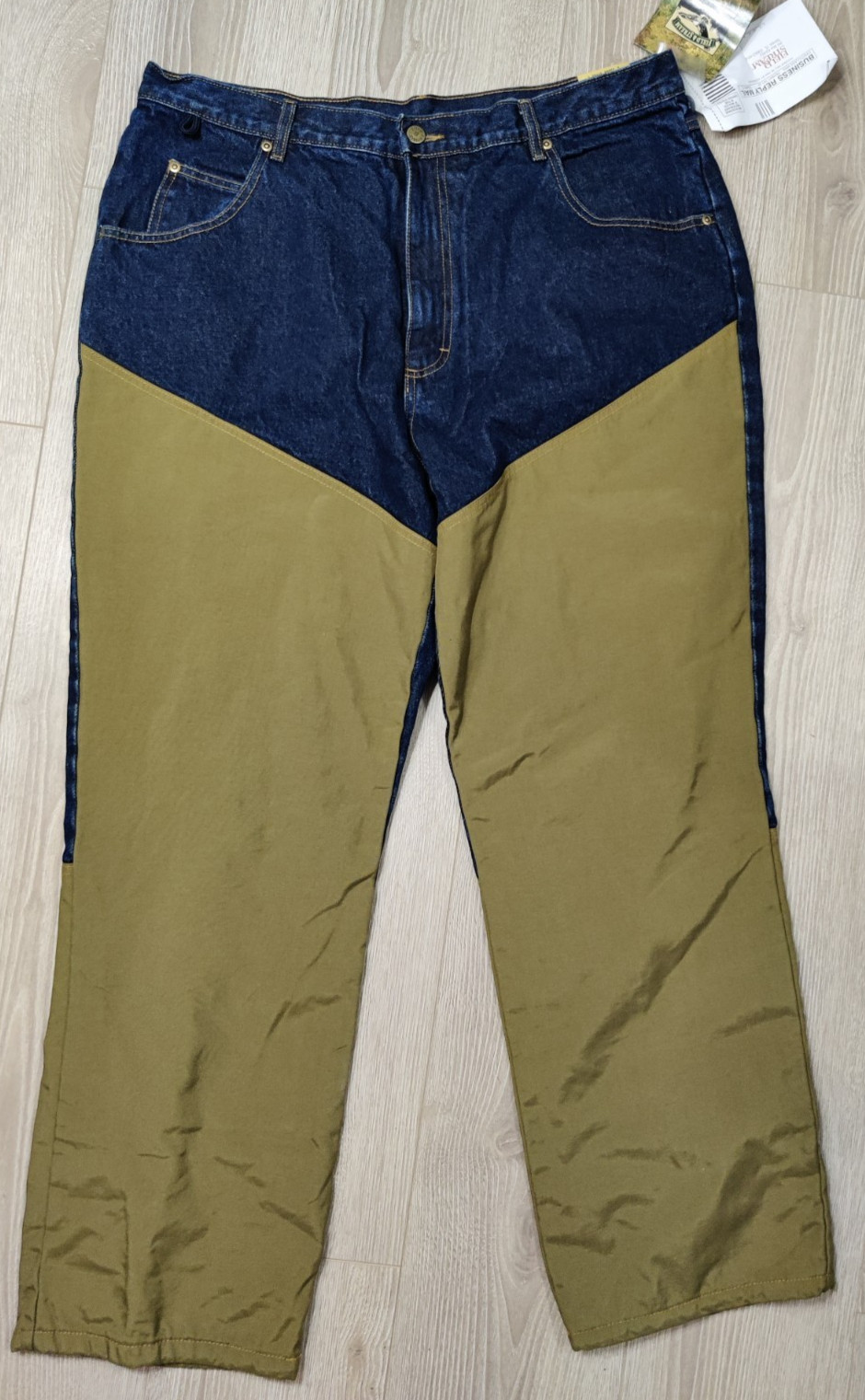 NWT Field & Stream 40×32 Hiking or Hunting Flannel Lined Jeans Suspender Buttons