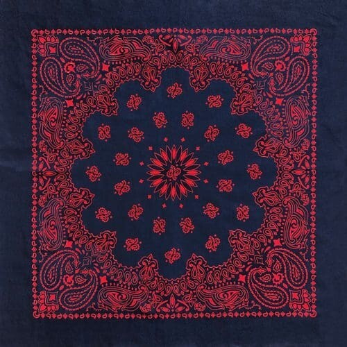 Carolina Creative Bandanna (Navy Blue/Red) Austin Paisley 27″ x 27″ 100% Cotton