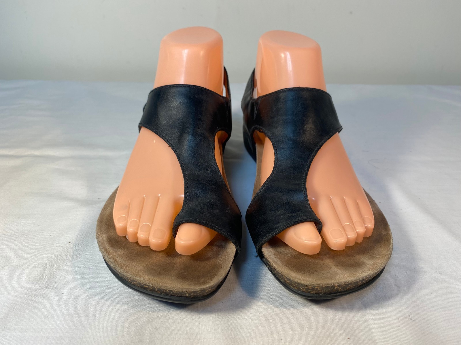 DANSKO Reece Waxy Sandals Women’s Black Leather – EU 37 (US 6.5-7)