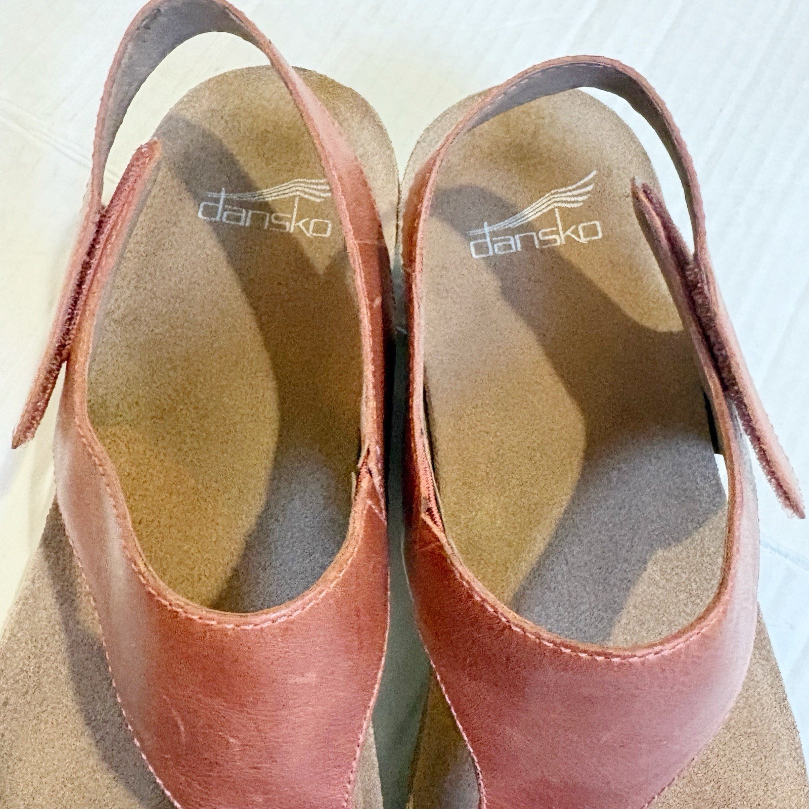 Dankso Women’s Reece Sandal Orange Waxy Burnished Leather Size 10.5 or 11 EU 41