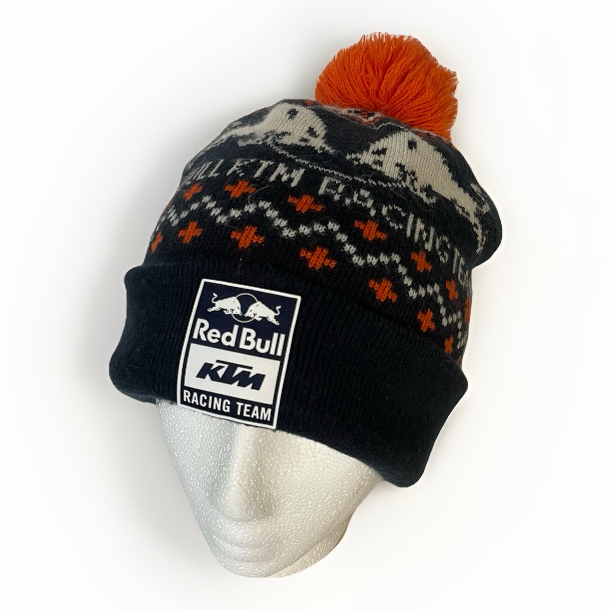Red Bull KTM Racing Team Sock Hat Navy Blue Orange Bulls One Size Motorsport