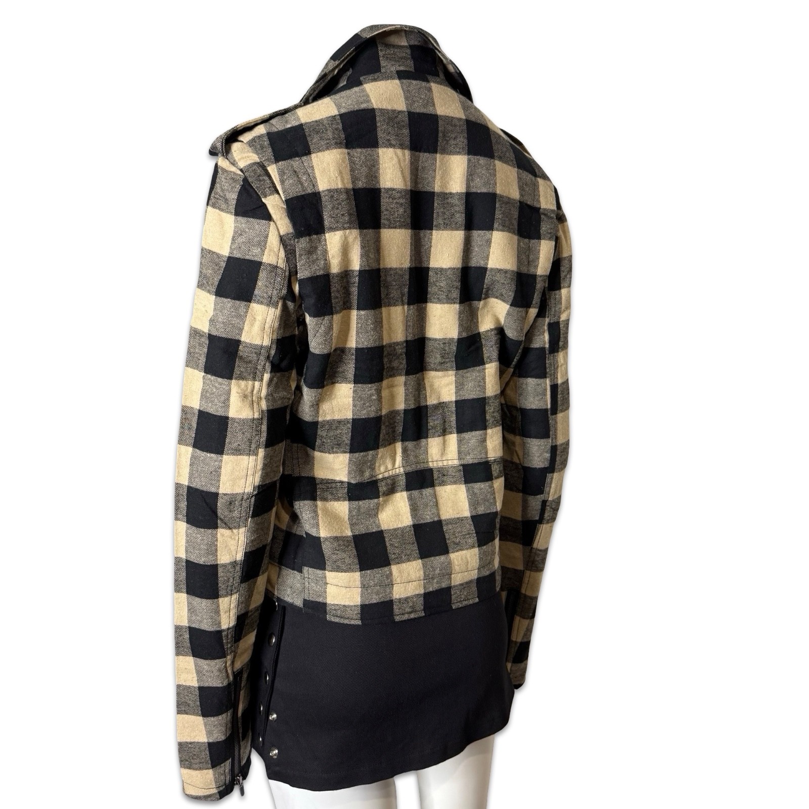 TRIPP UNISEX FLANNEL QUILTED MOTORCYCLE ROCK MOTO BIKER PUNK COAT JACKET FL7545M