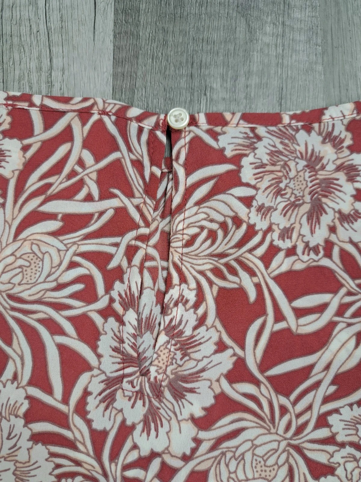 The Loft Floral Tunic Peasant Top Boho Ruffle Long Sleeve Women’s Size XS Petite