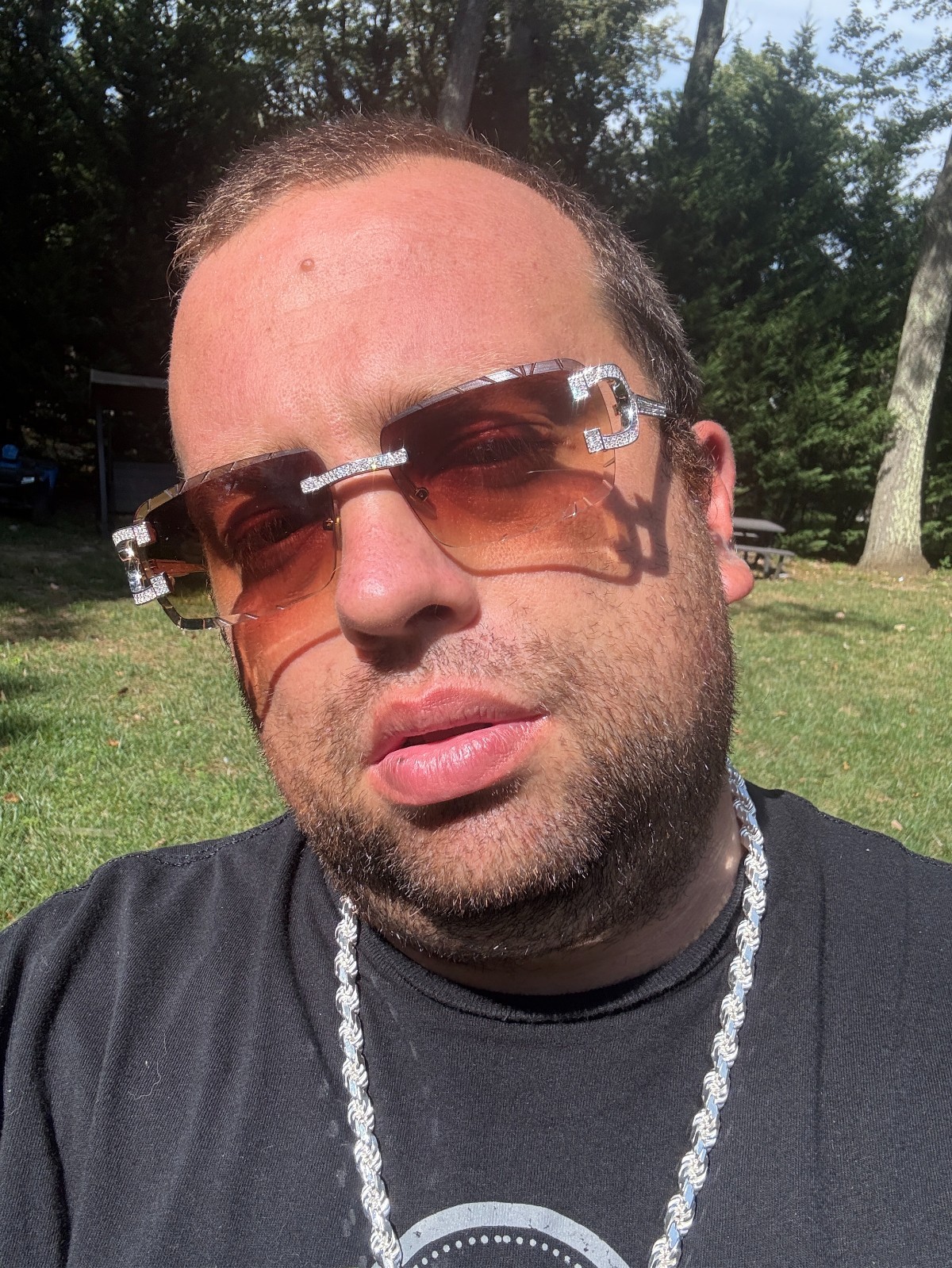 Real 925 Silver Big C VVS MOISSANITE Light Brown Sunglasses – Iced Buffs Glasses