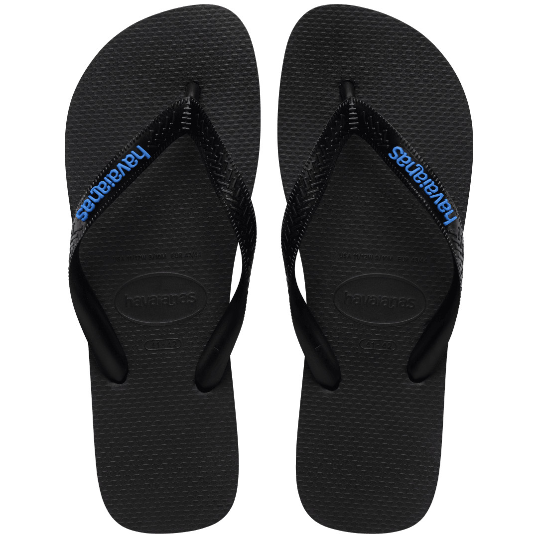 Havaianas Logo Filete Black Black Blue Sandal Men EU sizes 39/40-45/46 NEW