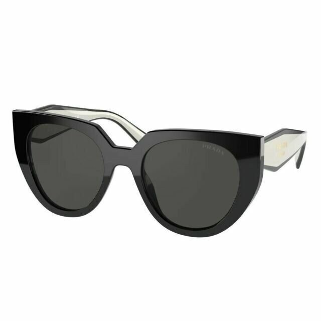Prada PR 14WS Black/Talc/Dark Grey Sunglasses
