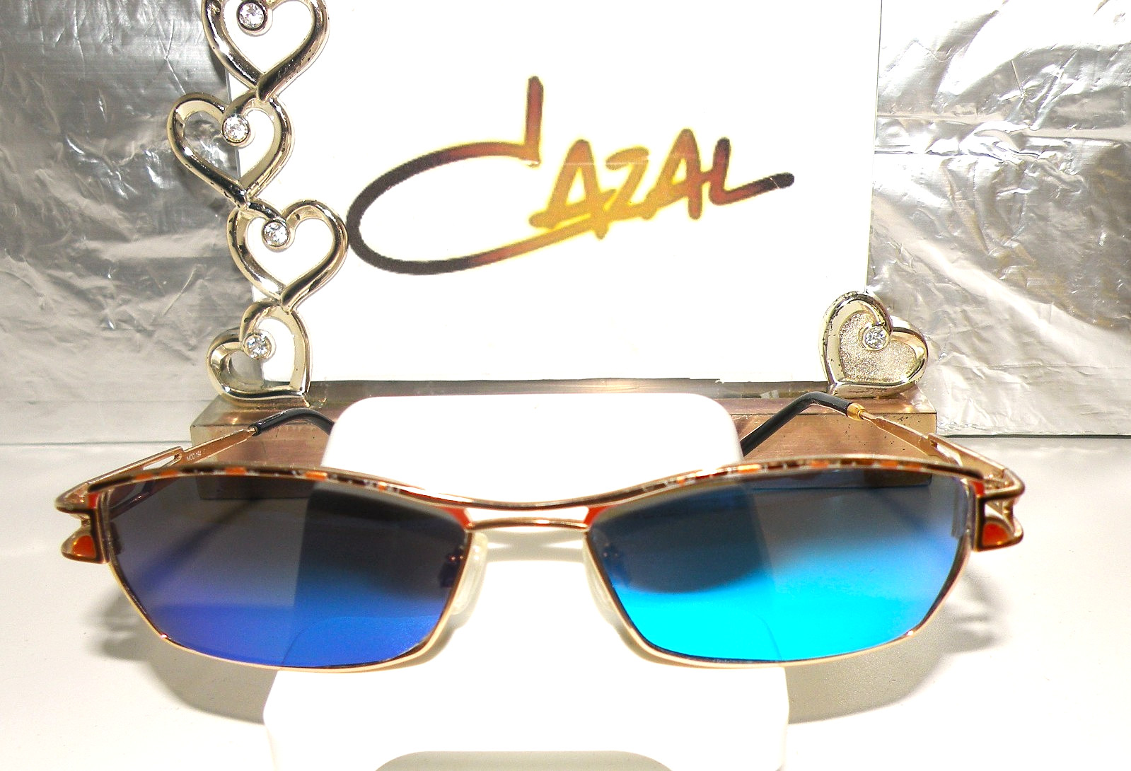 VTG 90’s CAZAL MOD 194 COL 712 GEOMETRIC POLARIZED SUNGLASSES FRAME BOX 11 TF RB