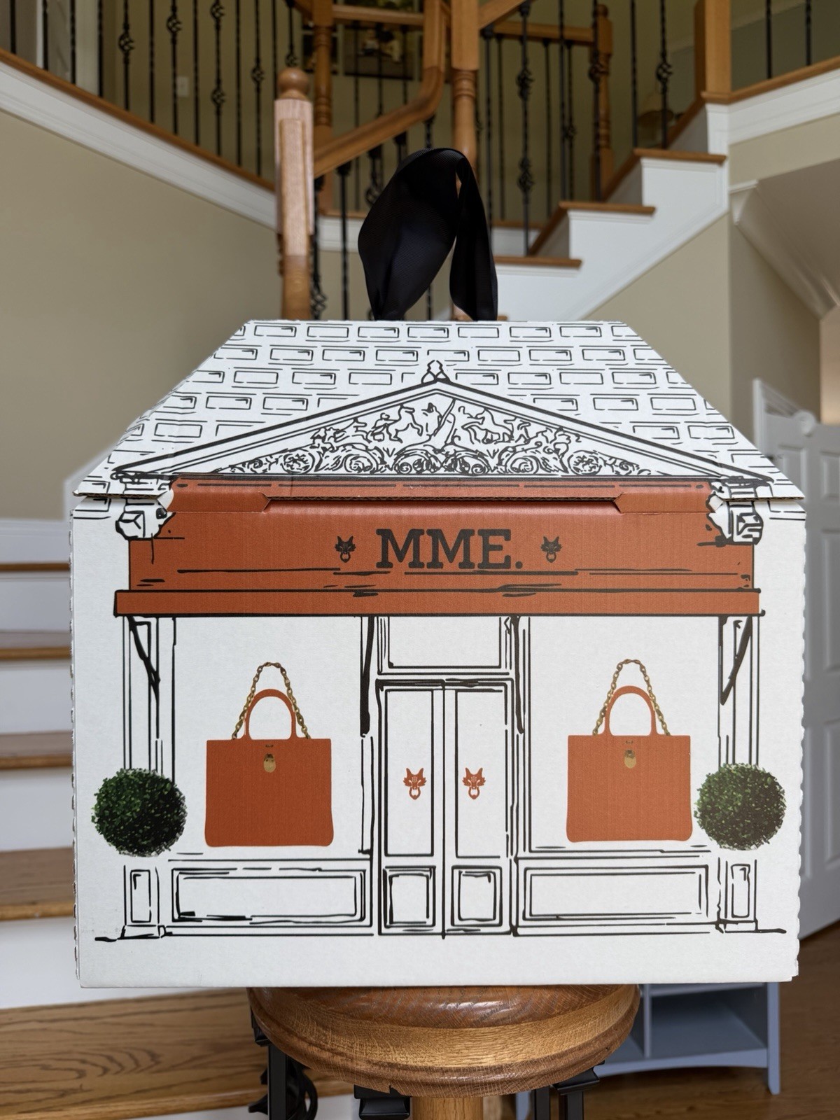 MME Mink The Onassis 35 Tote—Togo Mocha Leather. MFSRP $1,700