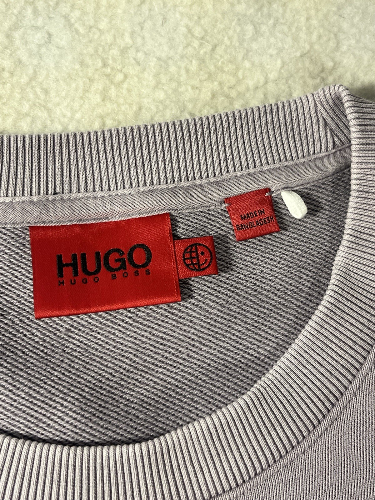 Hugo Hugo Boss Men’s Diragol Purple Cotton Crewneck Sweater Size Large