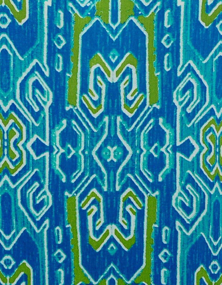 WeBeBop TRIBAL SPIRIT Blue Green White Crinkle Rayon Swing Top