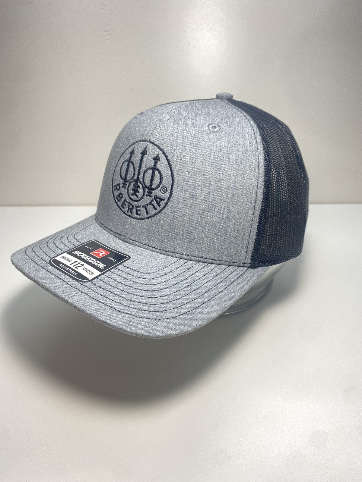 Beretta Firearms Logo Cap Gray/black Mesh Richardson 112 SnapBack