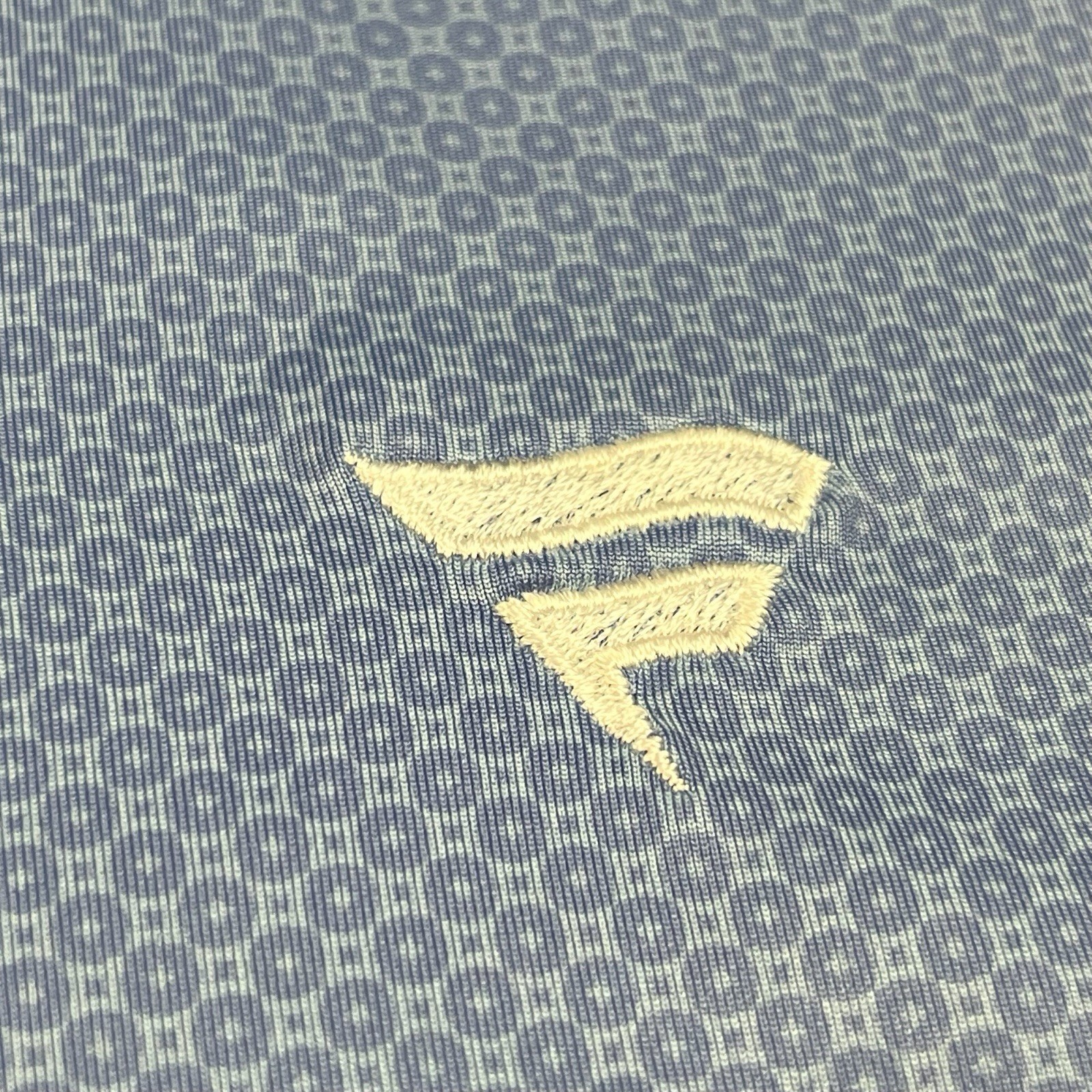 Peter Millar Summer Comfort Crown Crafted Shirt Geometric Blue Golf Polo Large