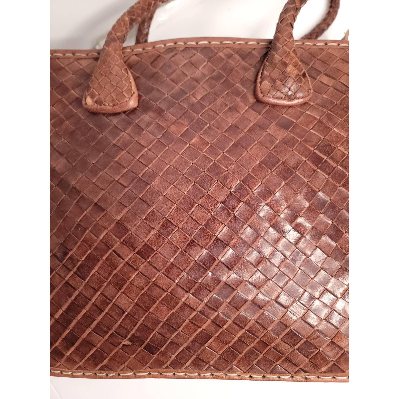 Handmade Moroccan Woven Leather Handbag