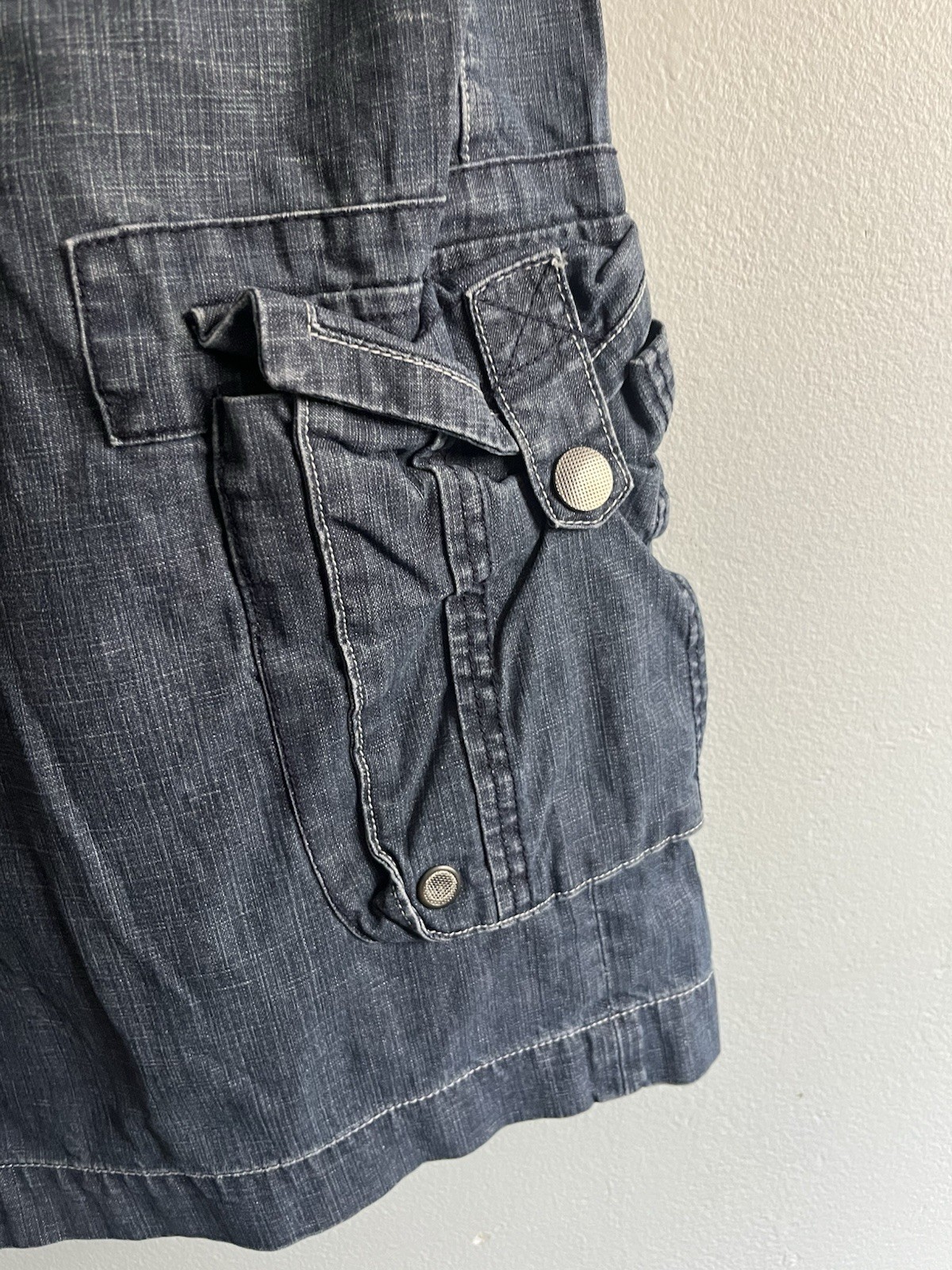Vintage Y2K Parish Nation Hip Hop 90s Grunge Blue Denim Shorts Men’s Size 40×13