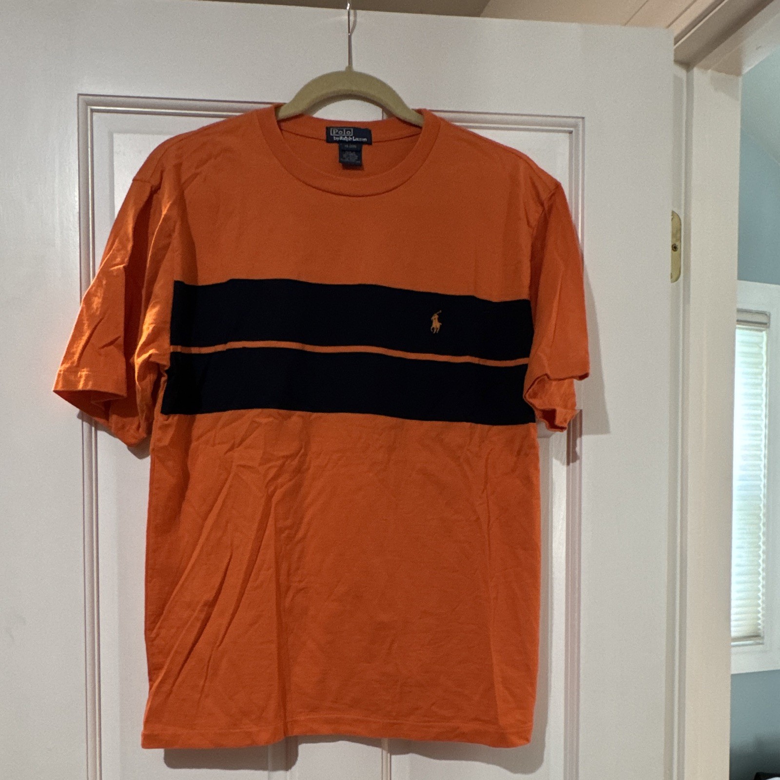 Polo by Ralph Lauren Vintage Boys Short Sleeve T-shirt Orange Boys Teen XL (20)
