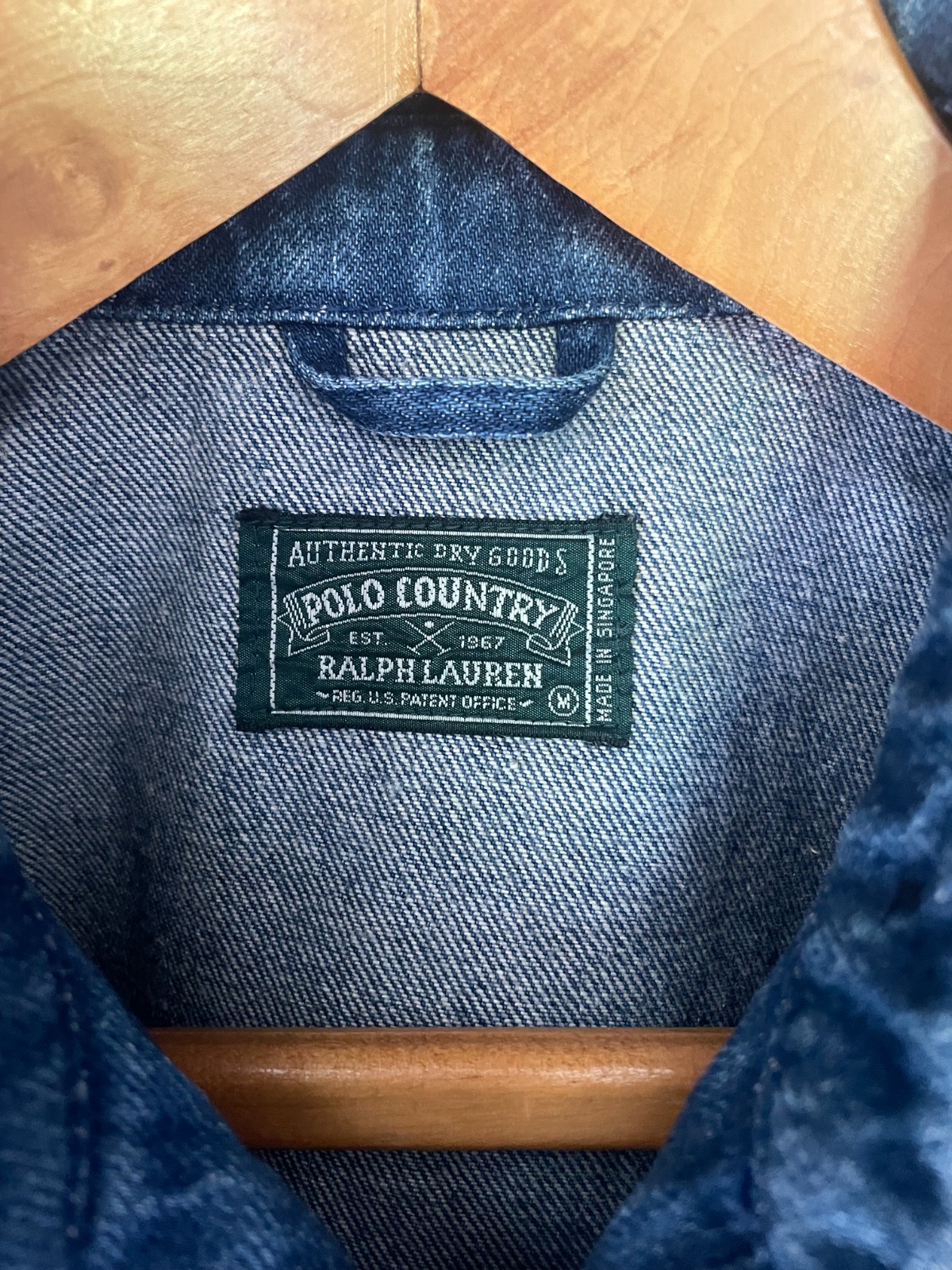 Vintage Polo Country Ralph Lauren Denim Harrington Jacket Medium Workwear USA