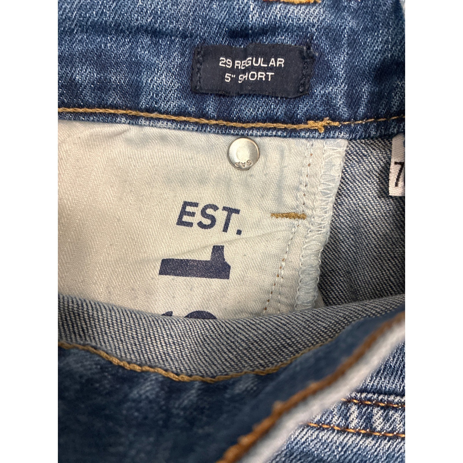 Gap Denim Womens 29 Distressed Medium Wash 5 Inch Inseam Jean Shorts Regular