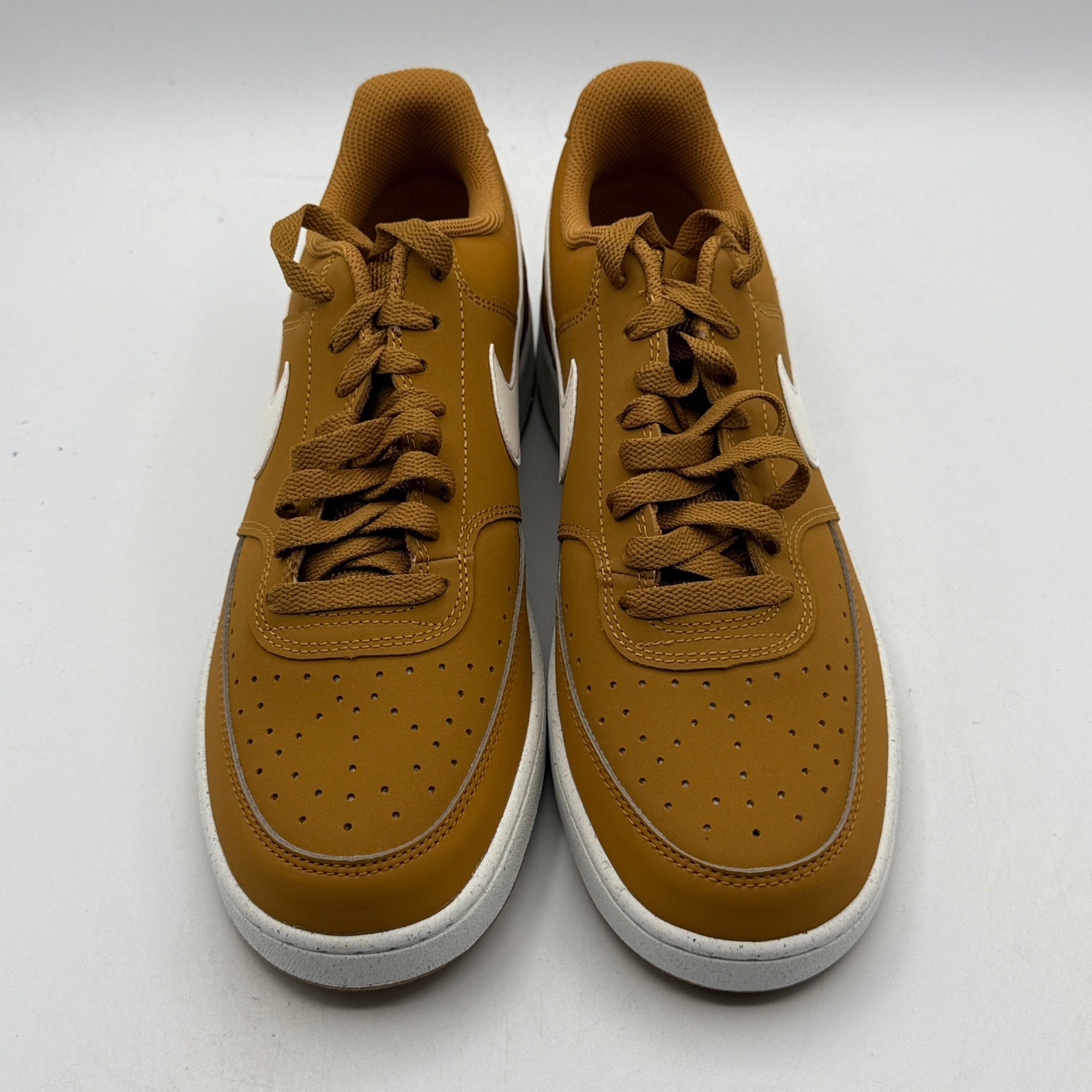 Nike Court Vision Lo V2 NBK Men 9.5 Wheat Sail Low Top Sneakers HV8139-700