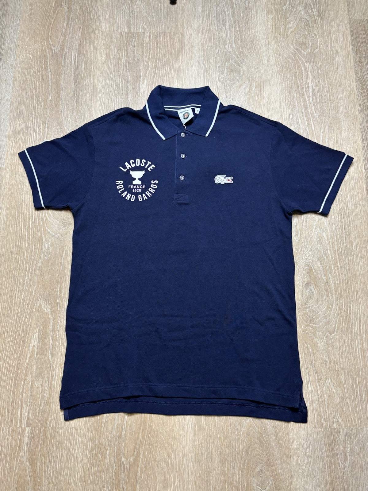 Lacoste Sport x Roland Garros France 1928 Navy Polo shirt Men’s Medium/Fr 4 New