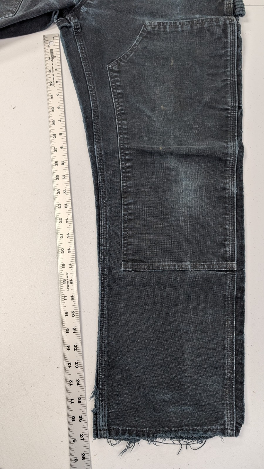 Carhartt Canvas Carpenter Double Knee Work Pants 32 X 30 Distressed B01 BLK