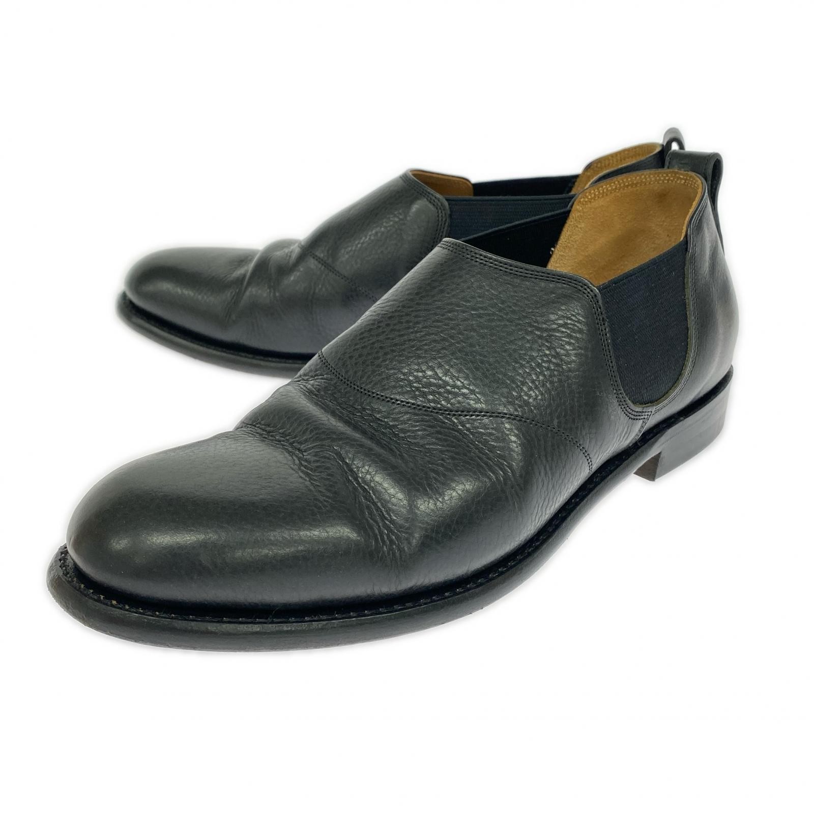 61178 Side gore leathershoes size8/ブラック made in japan