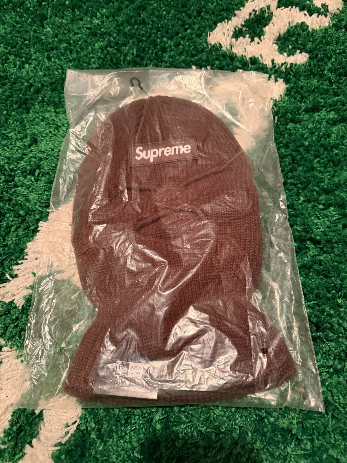 Supreme New Era Box Logo Balaclava Brown Shiesty Ski Mask FW24 New