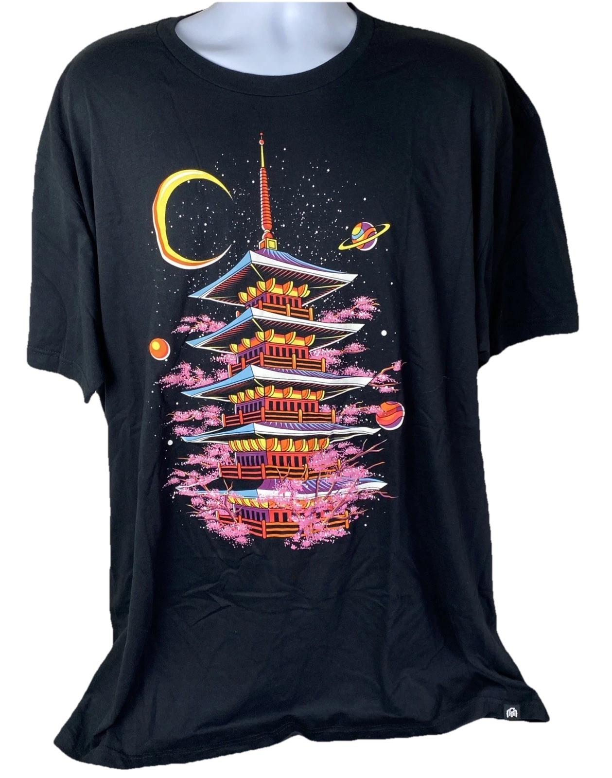 Into The AM Graphic Tee Unisex Black Size 3XL Sakua Galaxy Cherry NWOT