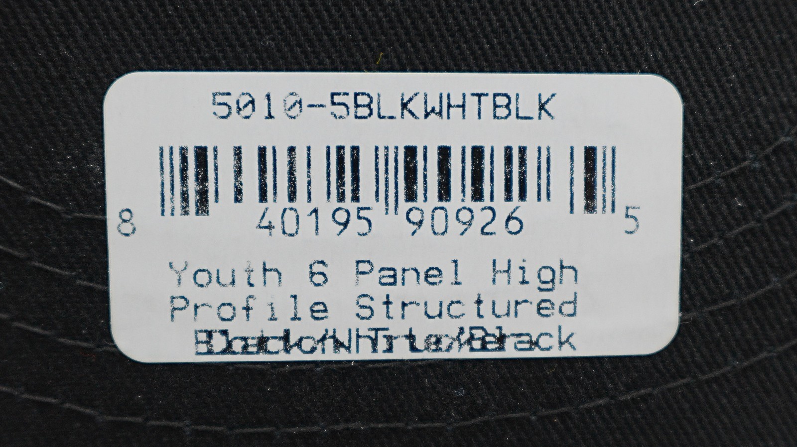 Decky Youth Original 6 Panel Flat Bill Trucker Cap Black White Mesh Snapback Hat