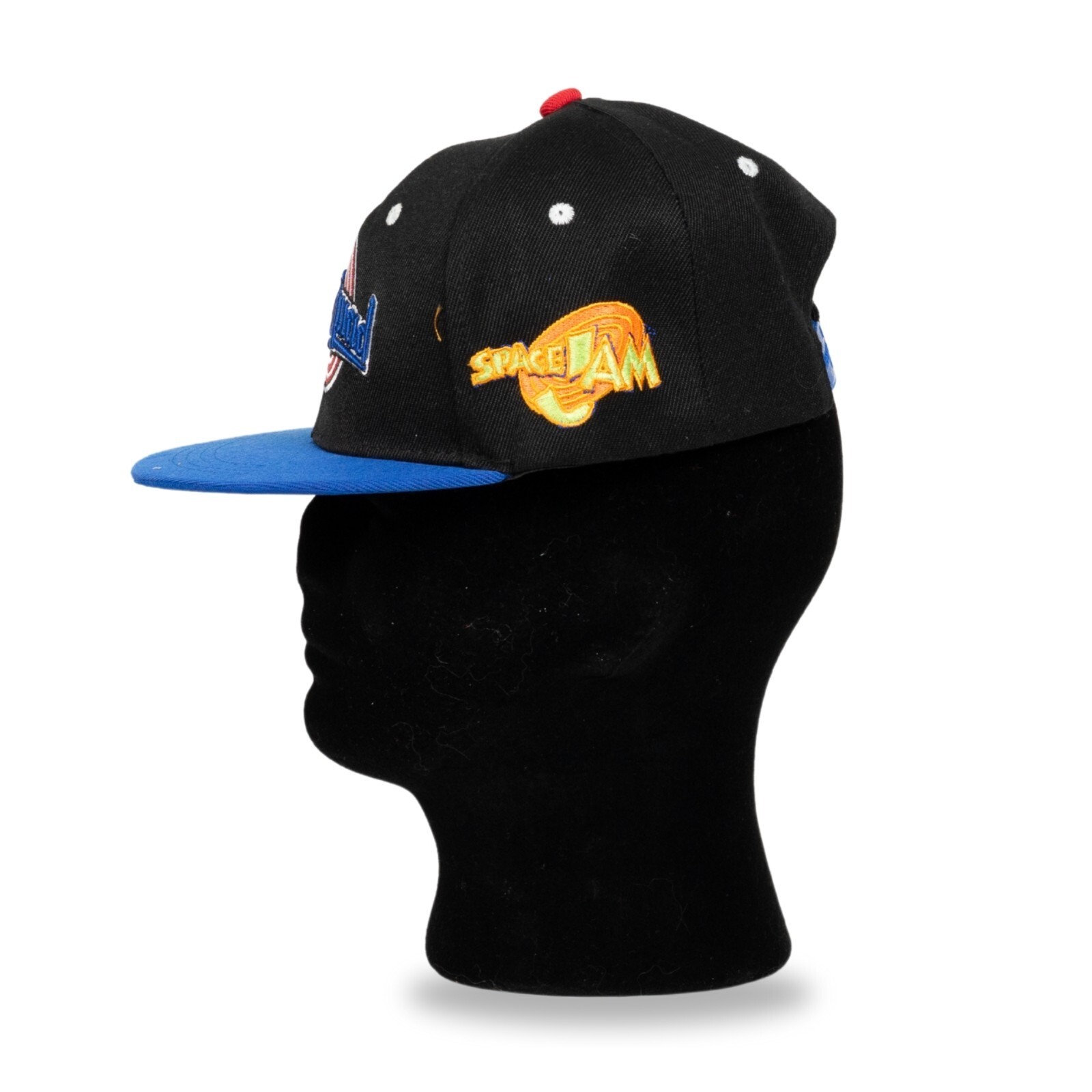 Space Jam Tune Squad Hat Black Blue Snapback Flat Brim Looney Tunes Cap