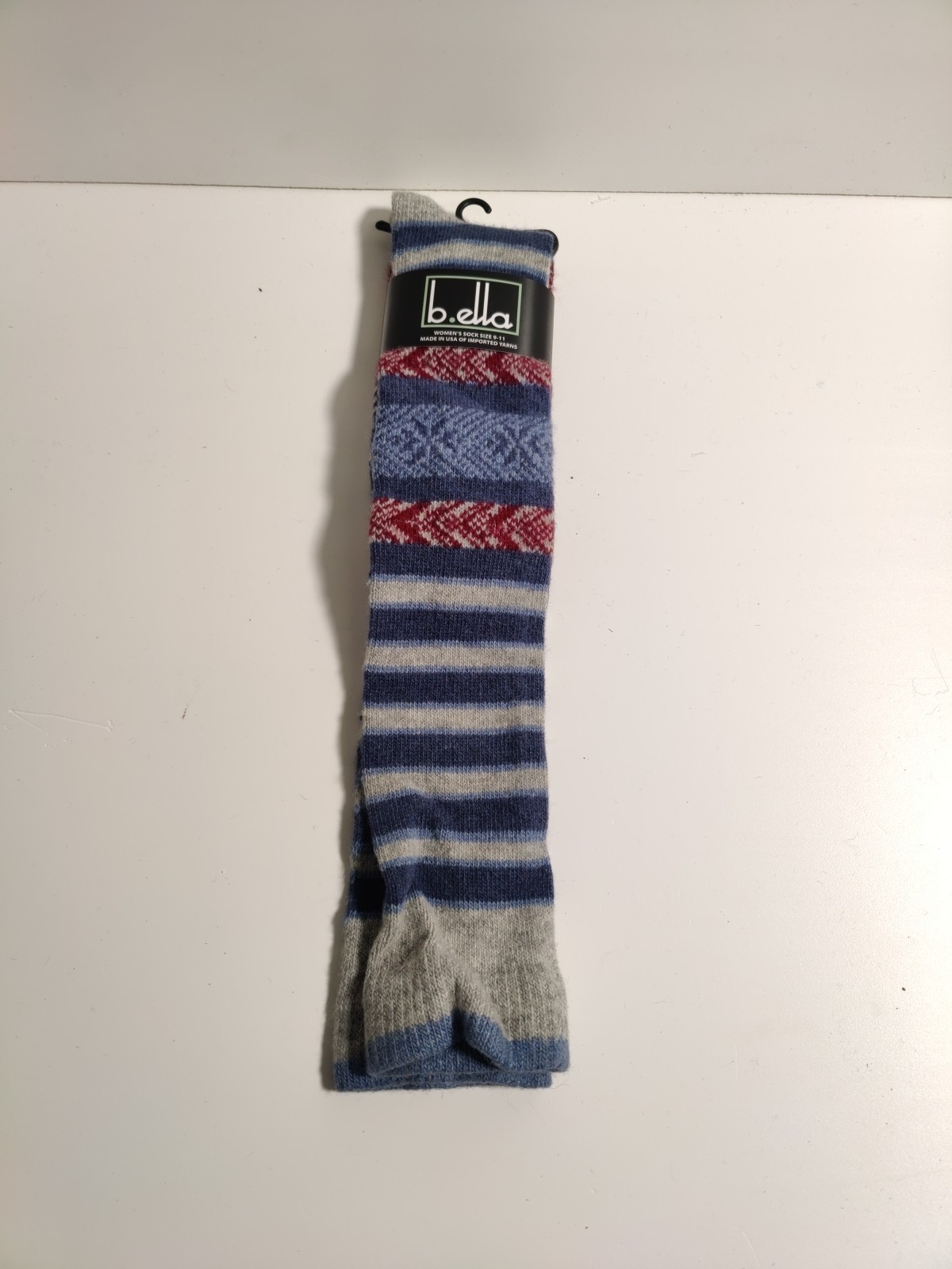b.ella – Woman’s tall socks – blue – Cashmere blend – Made in USA **O23**