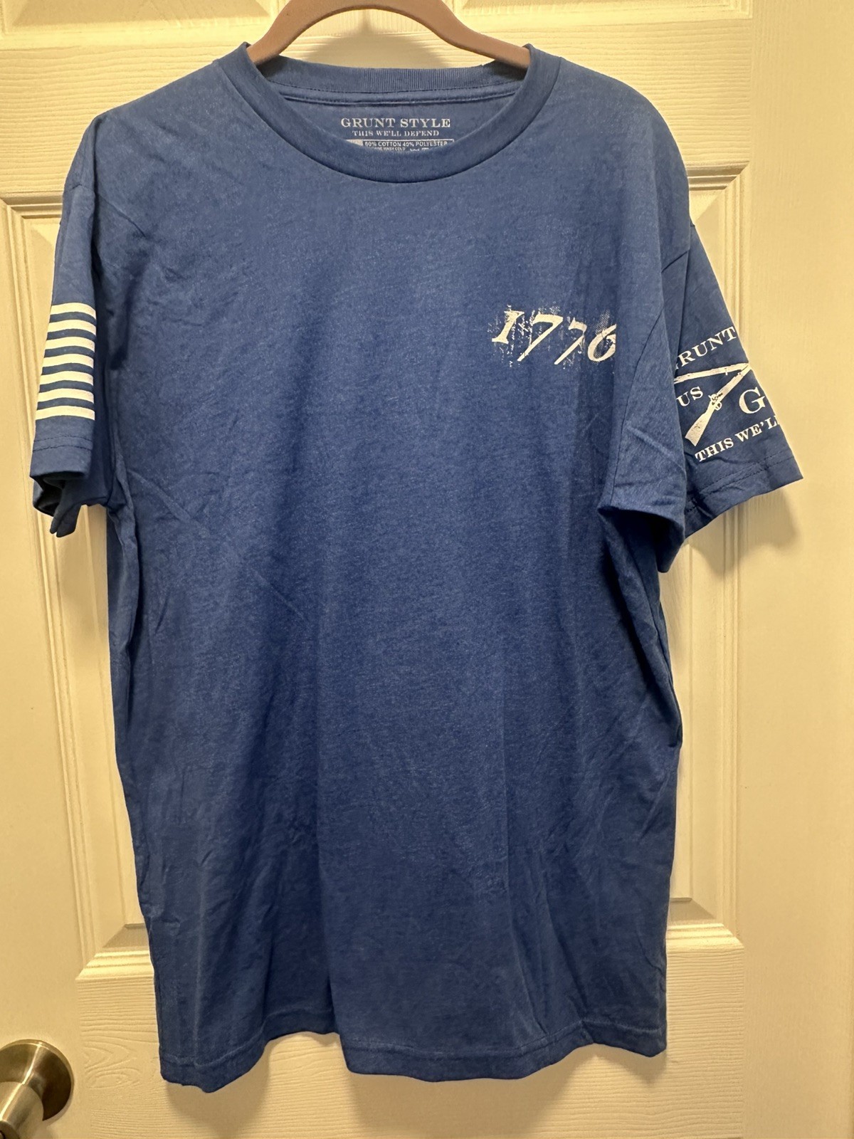 Grunt Style Ammo Flag T-Shirt – Royal Blue Size M