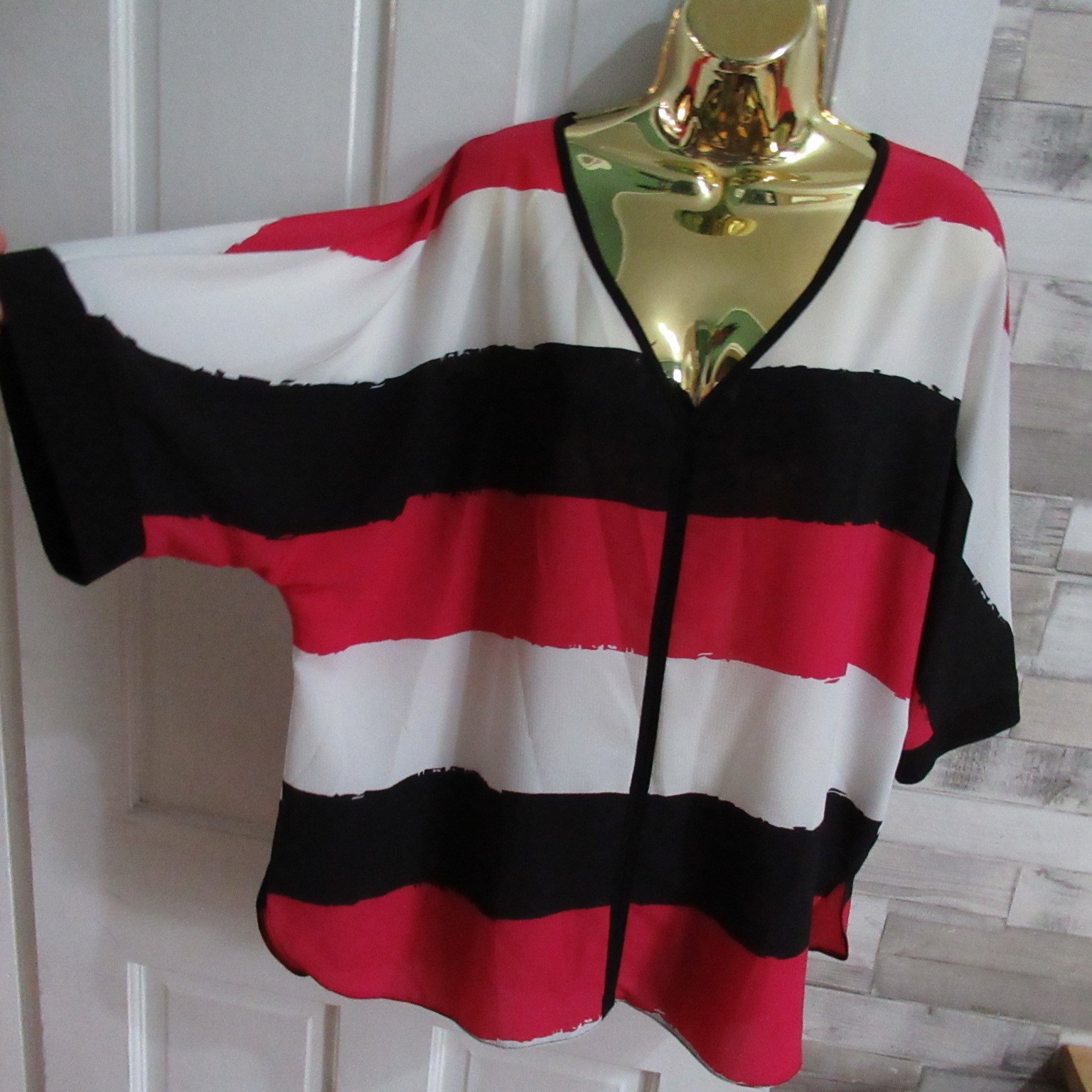 SOON ● size 18● pink black white blouse top womens ladies