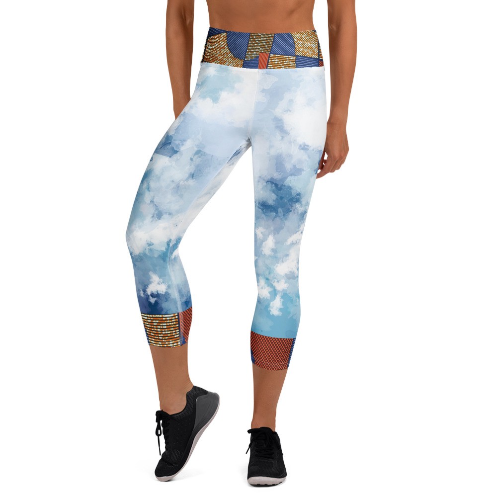 Stylish African Ankara Prints Yoga Capri Leggings