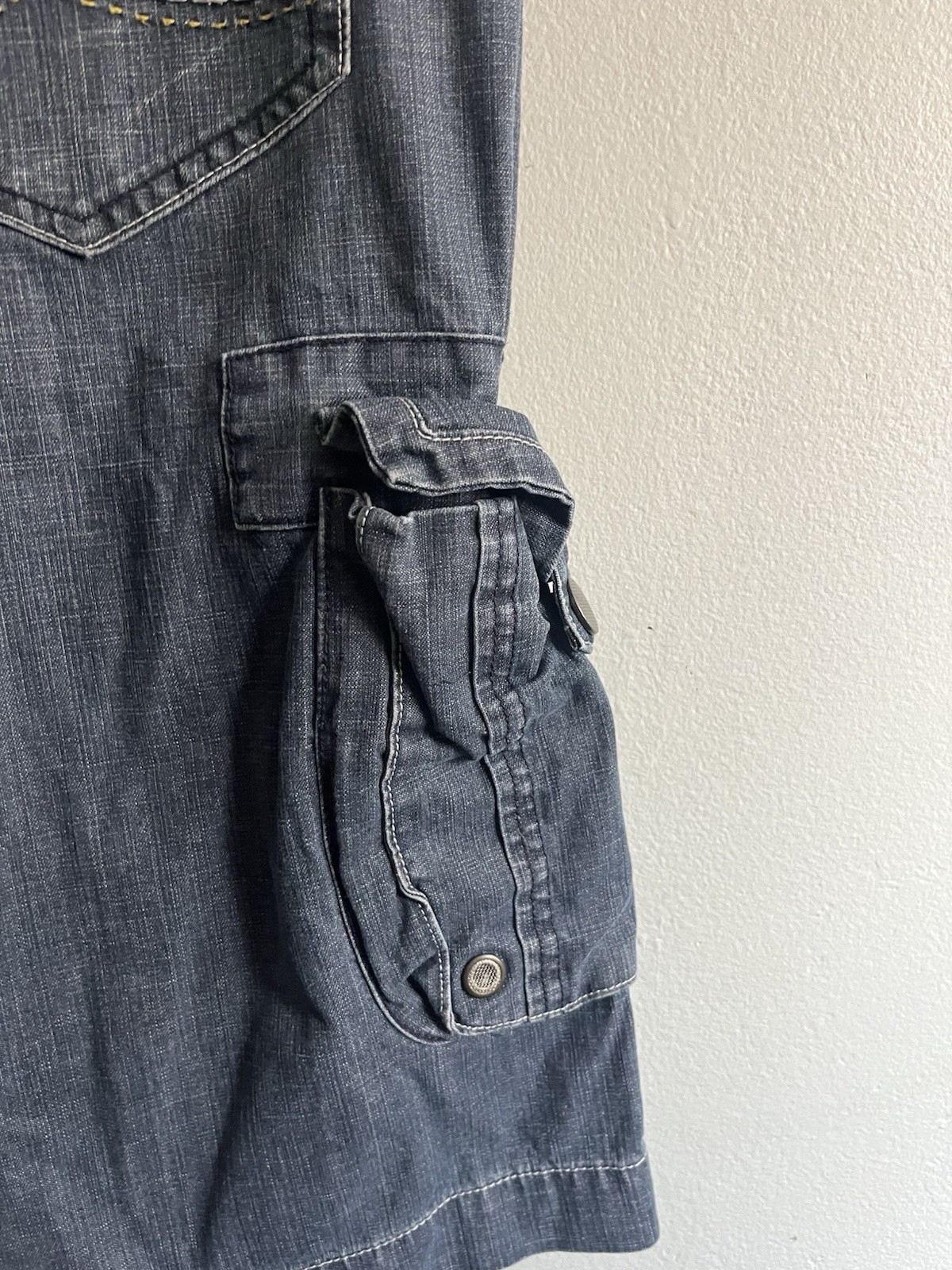Vintage Y2K Parish Nation Hip Hop 90s Grunge Blue Denim Shorts Men’s Size 40×13