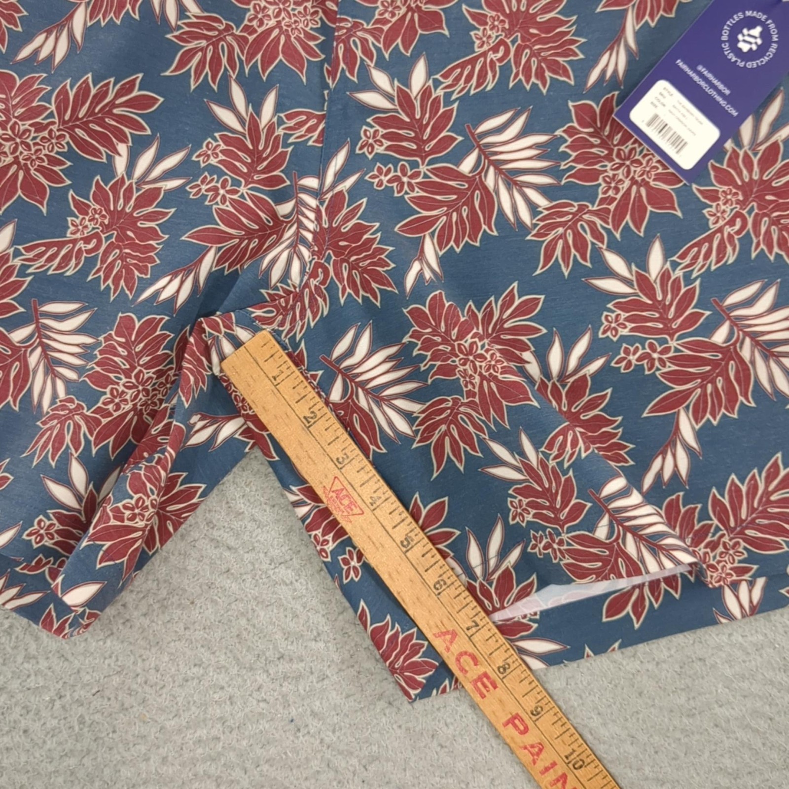 Fair Harbor Shorts Mens Large Blue Bayberry 7 Inch Swim Trunks Lined Drawstring
