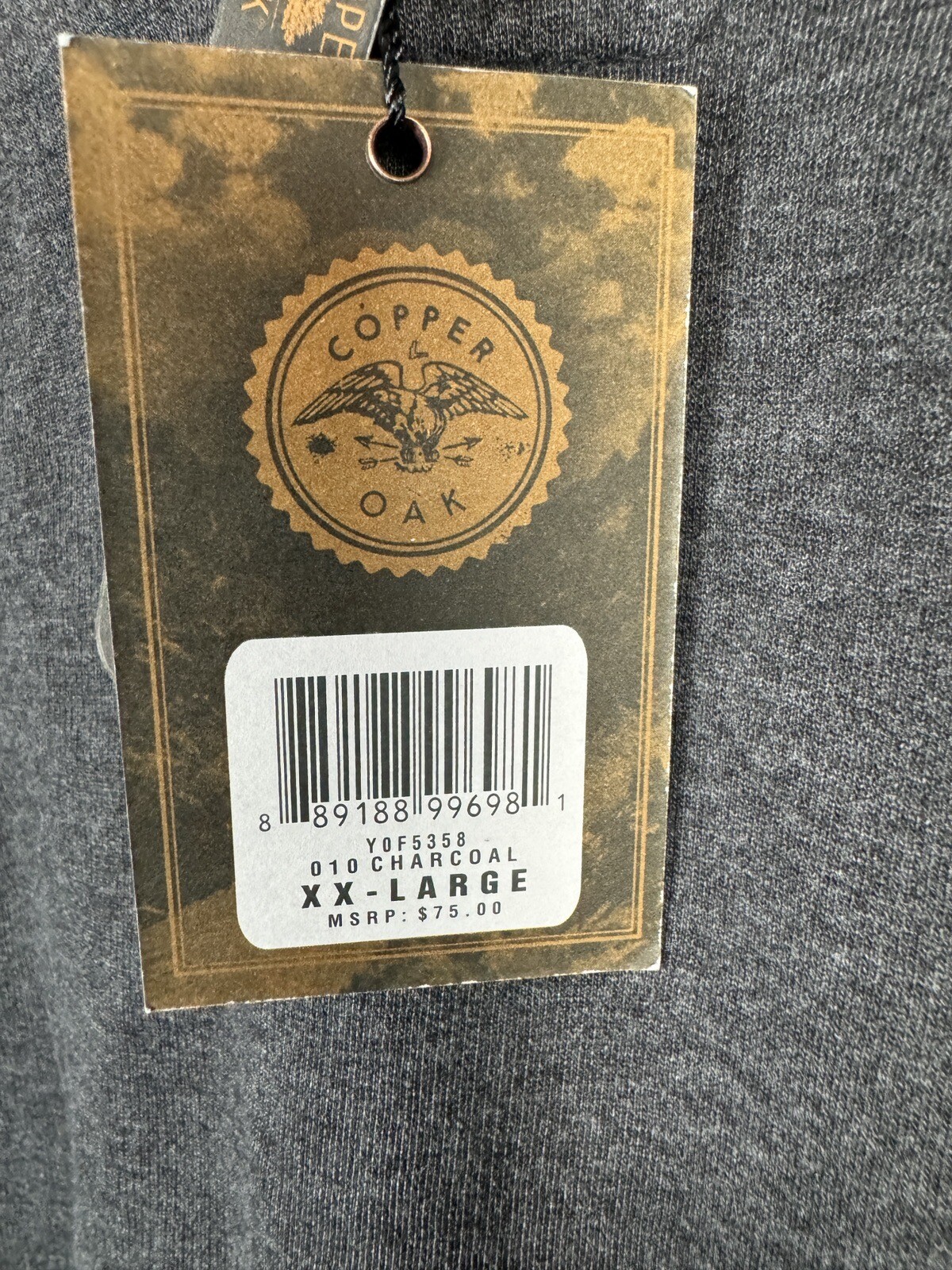 Copper And Oak Endurance Men’s Grey Sweater/Pull Over Sz XXL New With Tags