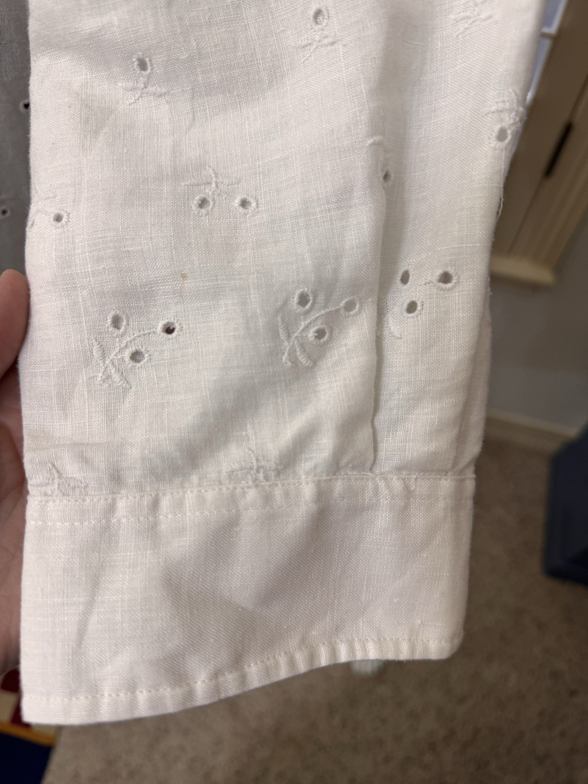 Ralph Lauren 100% Linen Eyelet Shirt Sz 1X