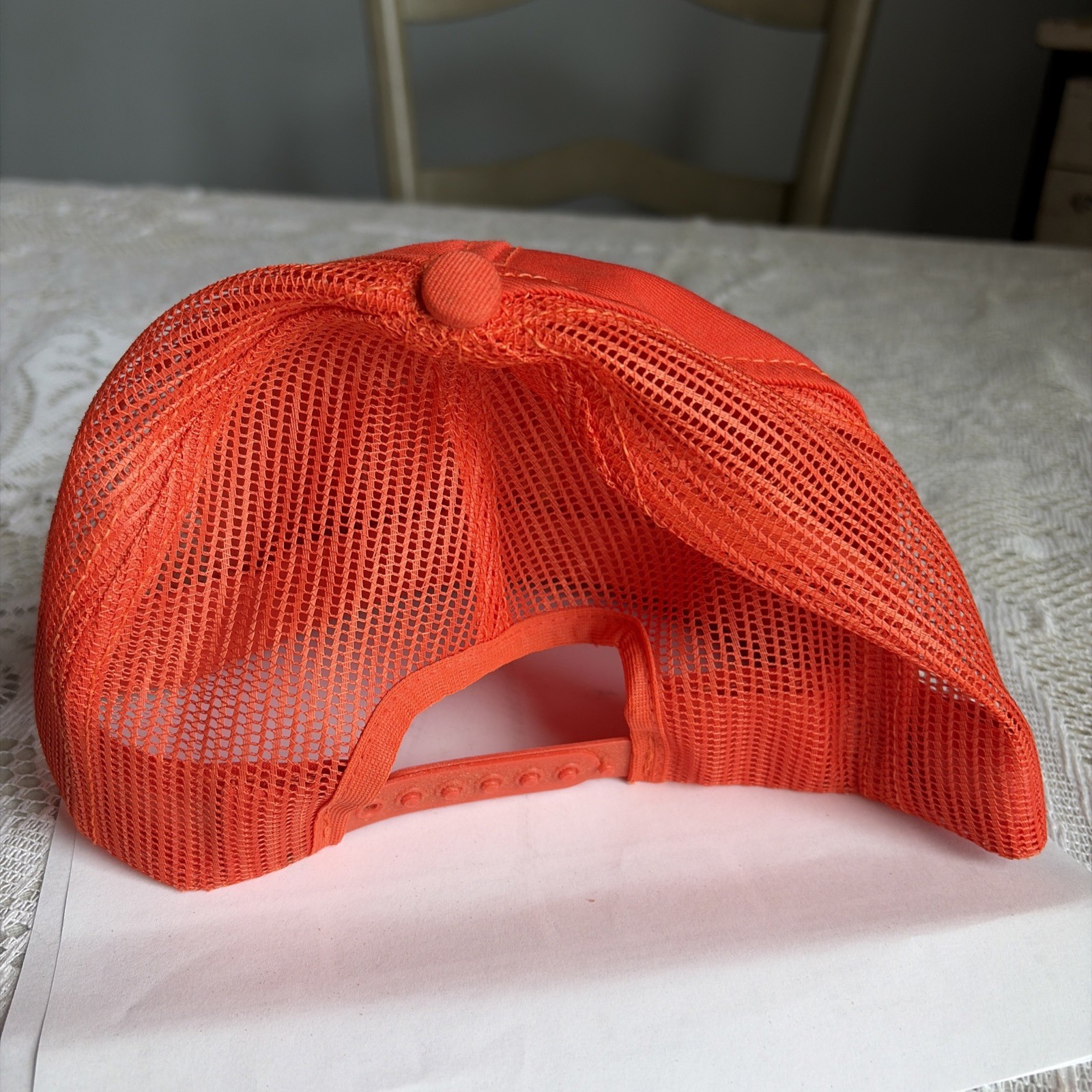 Vintage Porter Paints Patch Trucker Hat Louisville Mfg Co Orange Mesh Back EUC