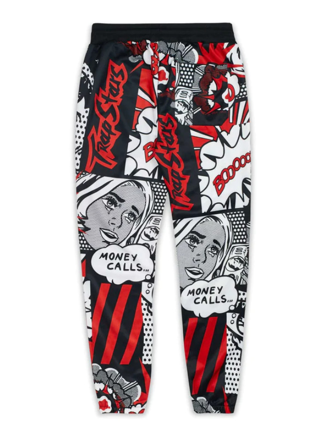 Reason Brand Money Calls Comic Print Track Set Tracksuit 2 Piece Set Size Large